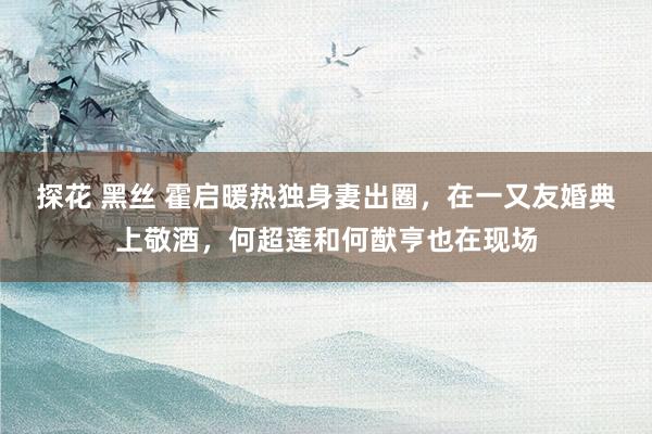 探花 黑丝 霍启暖热独身妻出圈，在一又友婚典上敬酒，何超莲和何猷亨也在现场