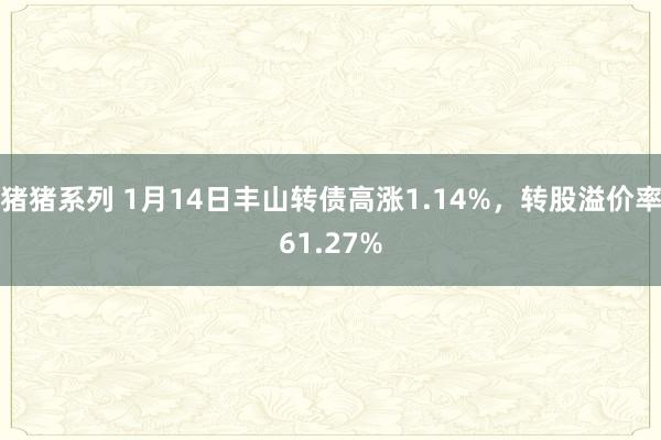 猪猪系列 1月14日丰山转债高涨1.14%，转股溢价率61.27%
