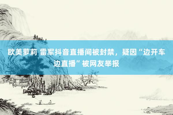 欧美萝莉 雷军抖音直播间被封禁，疑因“边开车边直播”被网友举报