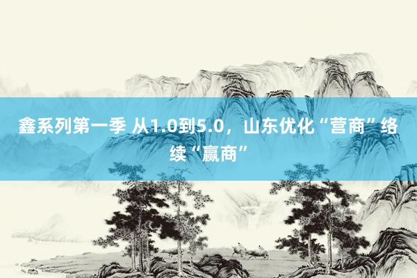 鑫系列第一季 从1.0到5.0，山东优化“营商”络续“赢商”