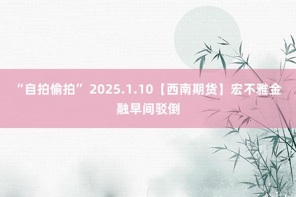 “自拍偷拍” 2025.1.10【西南期货】宏不雅金融早间驳倒