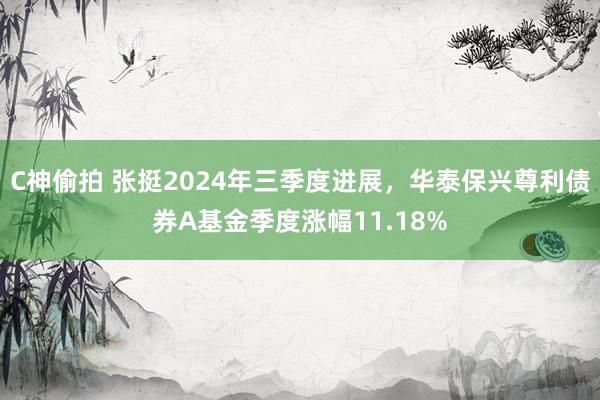 C神偷拍 张挺2024年三季度进展，华泰保兴尊利债券A基金季度涨幅11.18%
