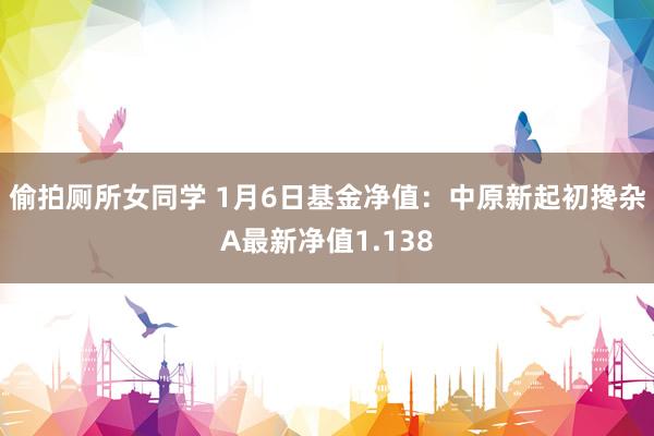 偷拍厕所女同学 1月6日基金净值：中原新起初搀杂A最新净值1.138
