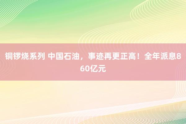 铜锣烧系列 中国石油，事迹再更正高！全年派息860亿元