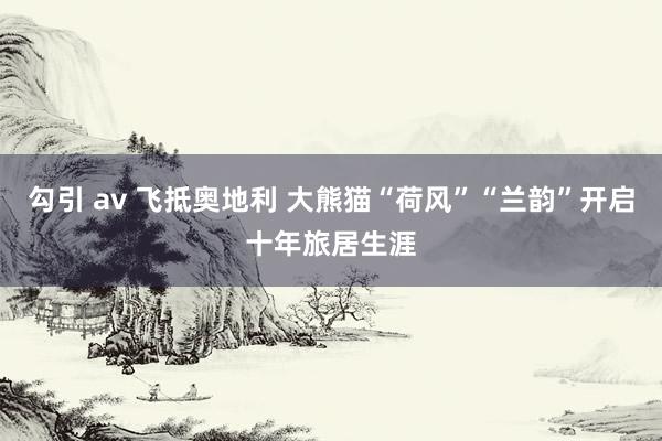 勾引 av 飞抵奥地利 大熊猫“荷风”“兰韵”开启十年旅居生涯